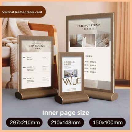 leather tabletop display
